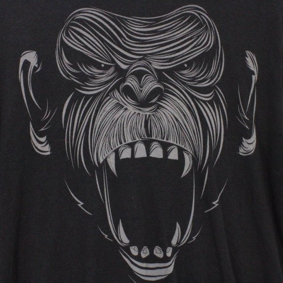 ONNIT Shirt Mens Black Short Sleeve Devil Gorilla Graphic Logo Medium M - Picture 5 of 9